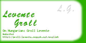 levente groll business card